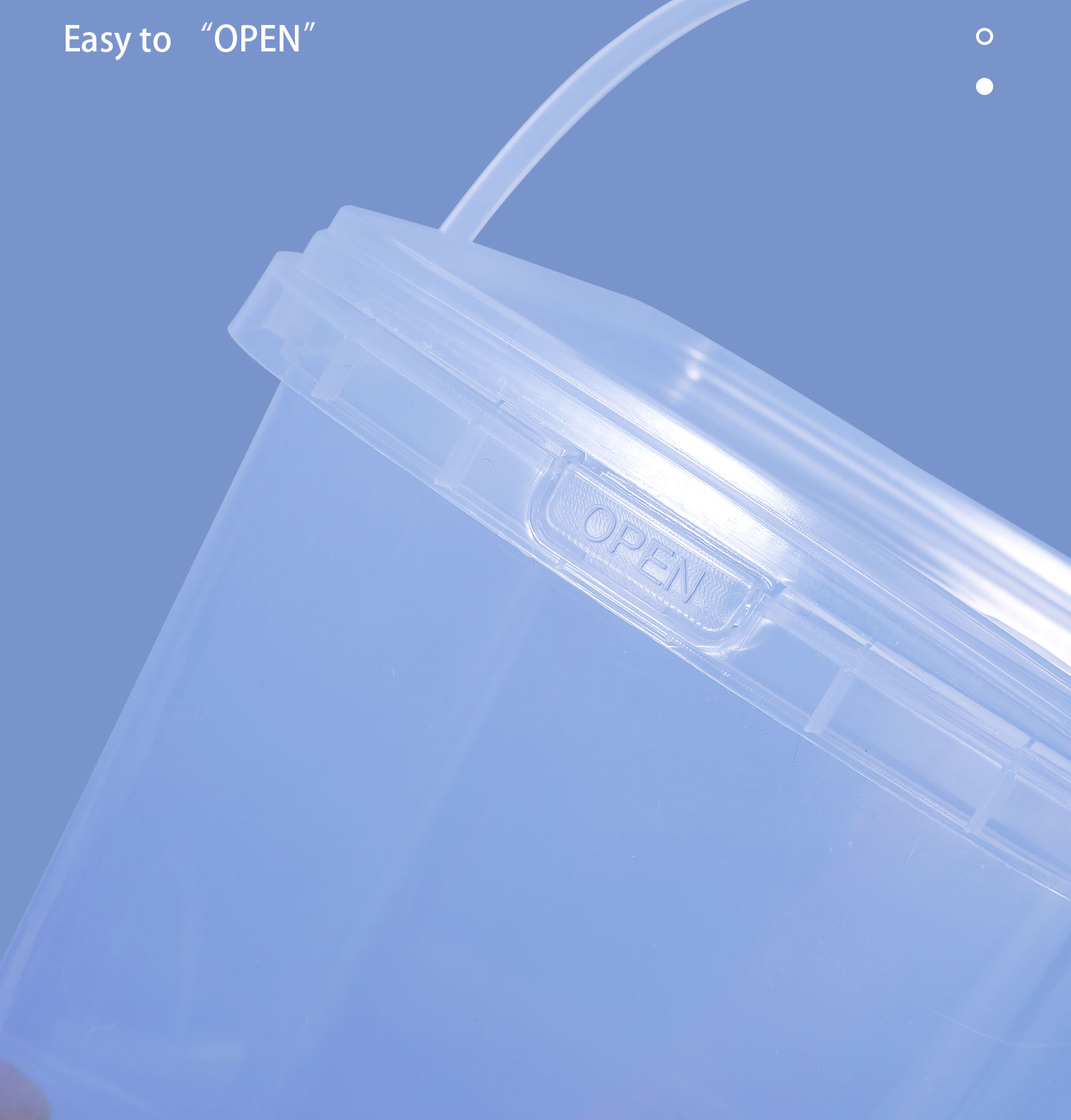 Customrized Logo 280ml 500ml 1L 2L Clear Thicken Square Plastic Buckets With Lids
