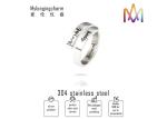 Steel Color 5g Engraving Words Personalized Jewelry Ring