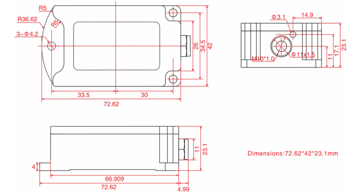 SDA126T Dual Mode Inductance Dynamic InclinometerMEMS Level Sensor AGV Car