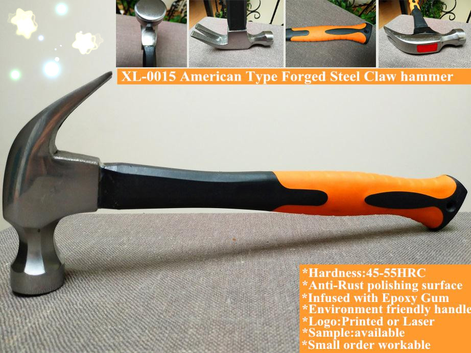 16OZ Americal Type Forged Steel Claw hammer, Anti-Rust Surface,durable quality hand tools