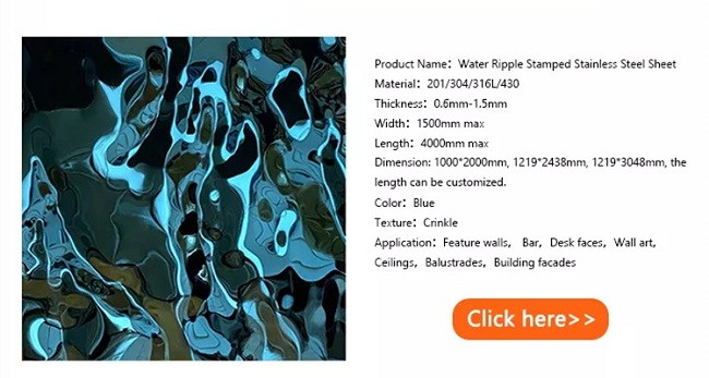 PVD Coating Stamped Stainless Steel Sheet Customized For Hotel Decoration