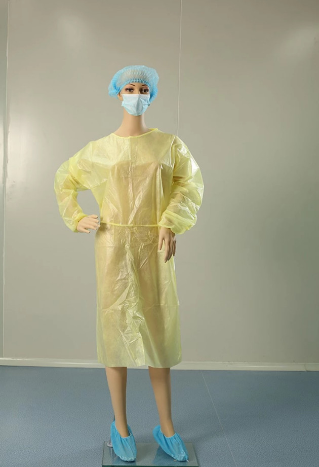Disposable Hospital Protective Non Woven Isolation Gown