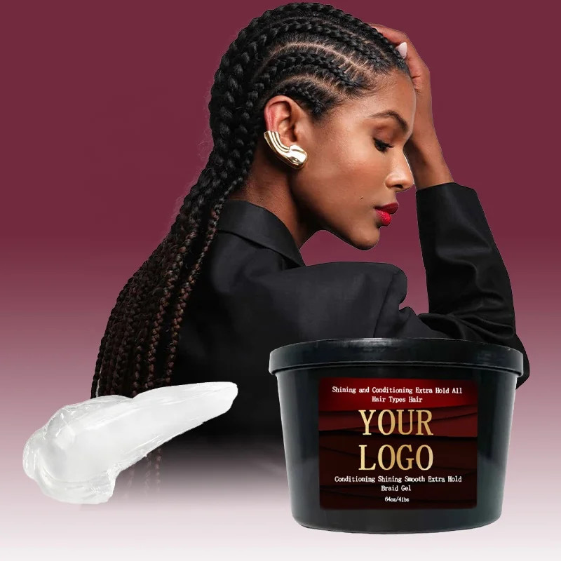 3 in 1 Braid and Edge Ultra Extreme Hold for Hair Conditioning Shining Fast Dry Locking Locs Twists Braids Fixer Non Greasy Gel
