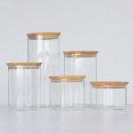 High Borosilicate Glass Coffee Jars Canister With Lids 1600ml