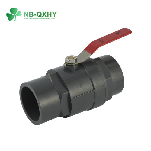China Factory ABS Ball Stainless Steel Handle 2PC Ball Valve Plastic UPVC PVC Valve