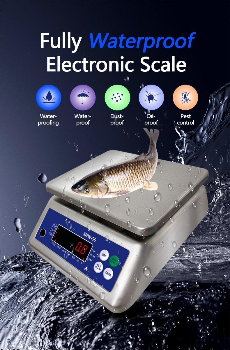High Precision LED Display SOHE S6 Waterproof Table Scale for Industrial Applications