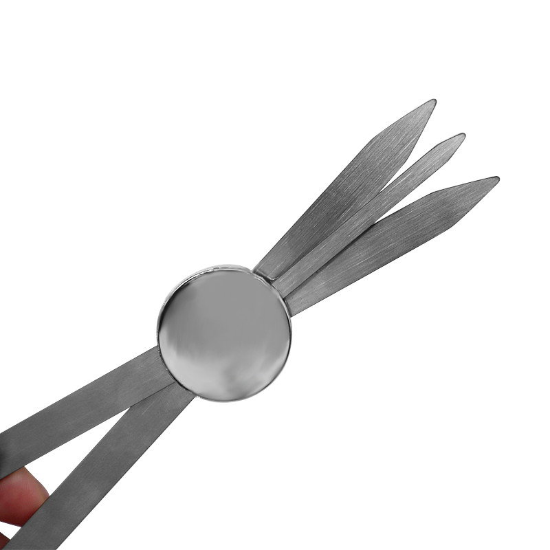 ODM Silver Color Compass Eyebrow Ruler Adjustable Accurate Positioning