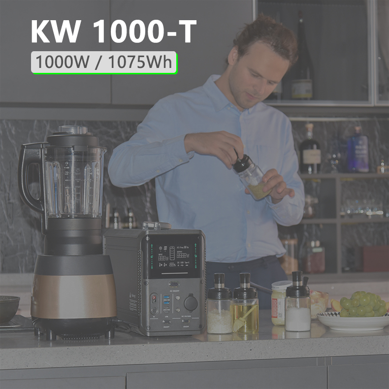 1000w Portable Power Station Solar Generator Lithium Backup Battery For Camping Equipment Supply