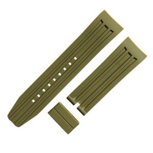 China Stiff Silicone 24mm Mens Rubber Watch Bands Custom Shape wholesale