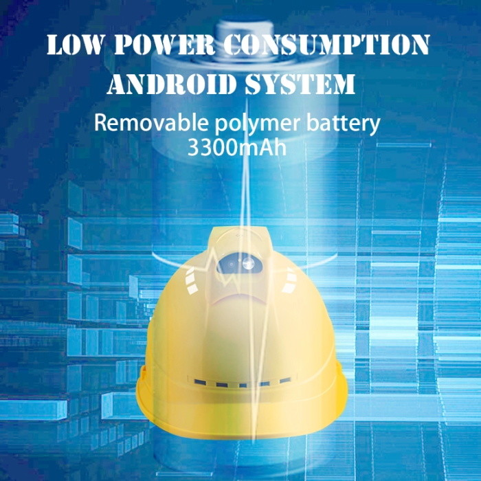 4G Live Steam Split Helmet with Camera Mounted on Safety Helmet for Construction Mining
