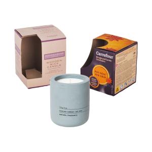 China Recycled Kraft Paper Candle Packaging Box With Cutout Window wholesale