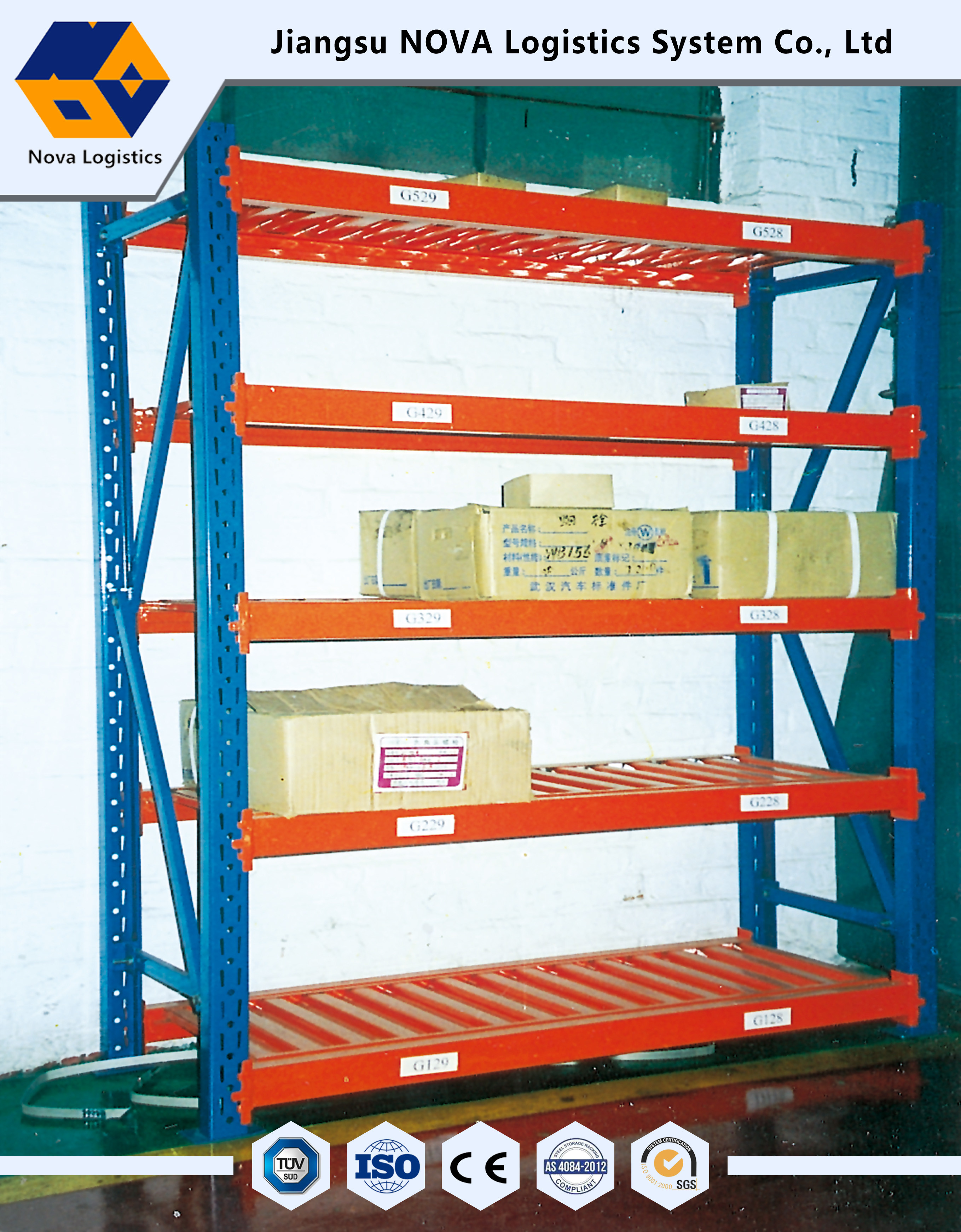 Warehouse Metal Storage Shelving Fire Resistance Structure Easy Assembly