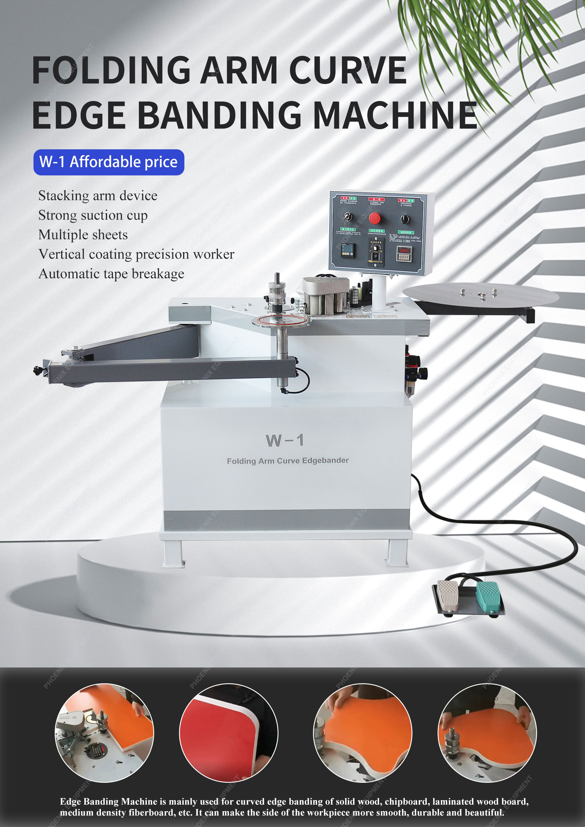 Working Methods Fully Automatic Edge Banding Machine for Folding Arm Curve