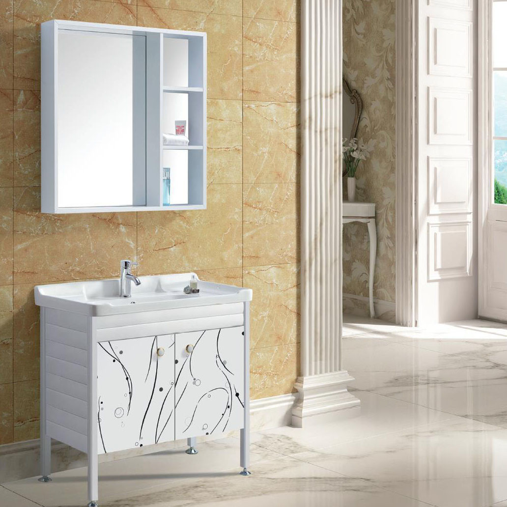 Modern Alunimun Bathroom Vanity/ all aluminum bathroom cabinet/Mirror Cabinet /DB-8157A 800X450mm