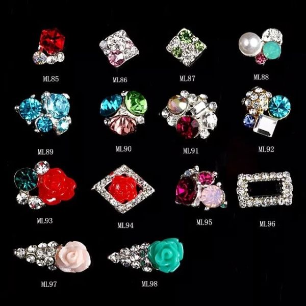 Hot NEW Wholesale nail art Jewelry 3D Nail Art Jewelry Nail rhinestones Sticker Supplier Number ML85-98