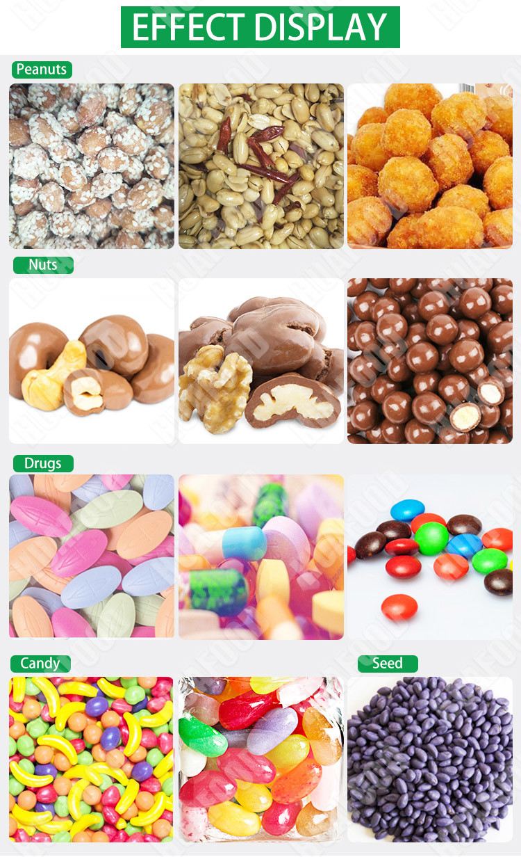304 Stainless Steel 300kg/H Chocolate Coating Pan Machine
