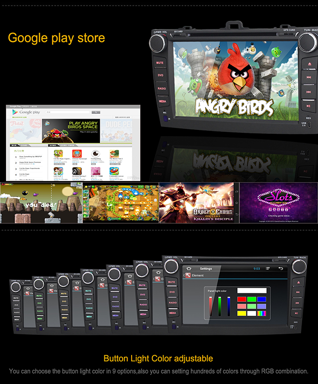 Ouchuangbo Car GPS Navi DVD Android 4.2 for Toyota Corolla 2008-2011 Stereo Radio Player OCB-8812B
