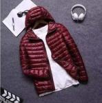 Blank Hooded Warm Down Jacket Casual Lightweight Winter Men Jackets