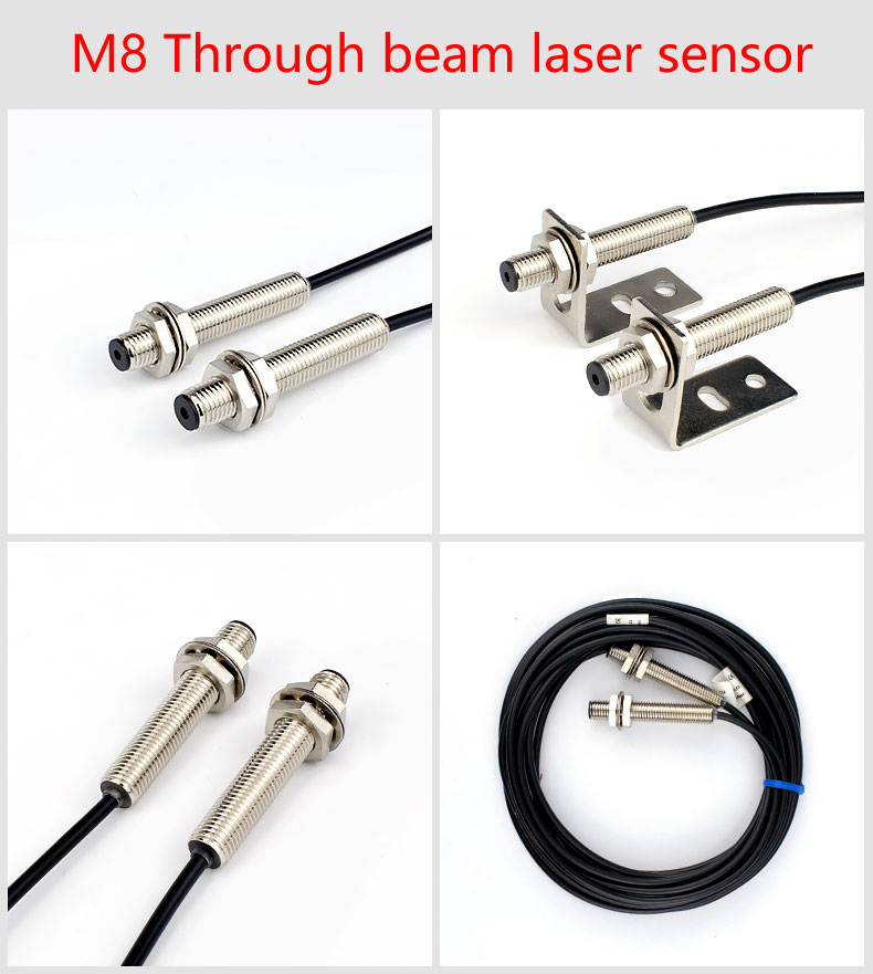 LUOSHIDA DC 3 Wire All Series Through Beam Laser Sensor 20m / 30m Sensing Distance