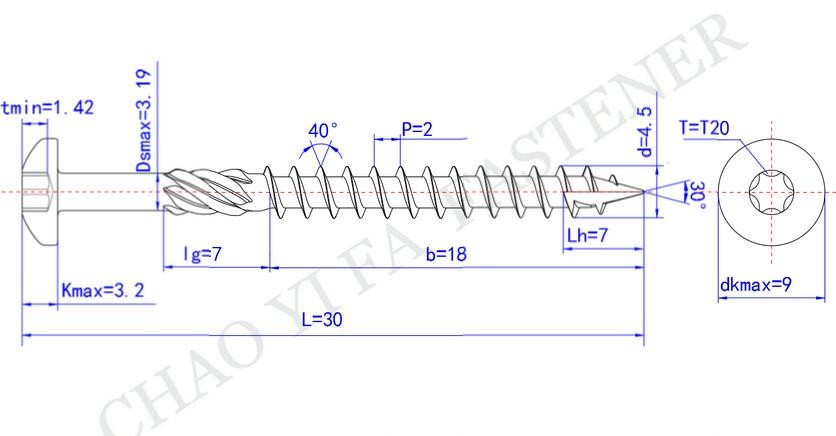 Pan Head Wood Chipboard Screws T20 Time Proven Reliable Coating