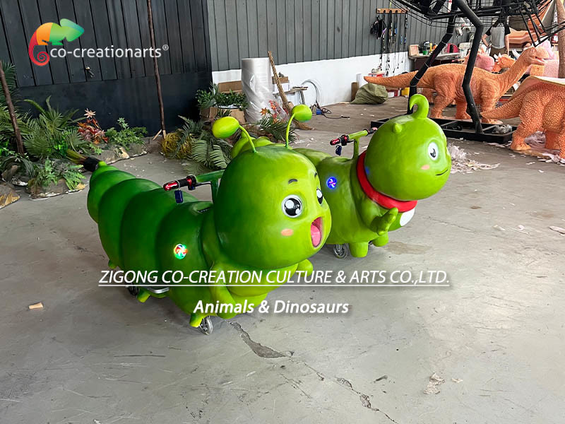 Amusement Park Caterpillar Scooter Playground Equipment Realistic Cartoon Ride