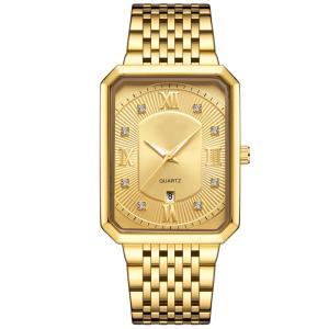 China Stainless Steel Luxury Military Quartz Watch Square Metal Watches For Men wholesale