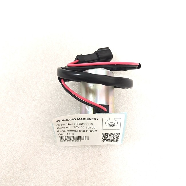 Solenoid 20Y-60-32120 20Y-60-32121 209-60-77250 Excavator Electrical Parts For Komatsu PC160 PC180