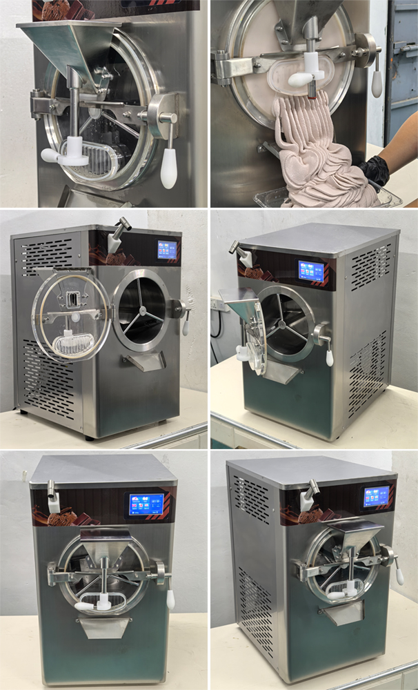 12L Capacity Hard Ice Cream Machines 48L/H Automatic Commercial Ice Creme Gelato Roll Maker for Business Sale App-Control
