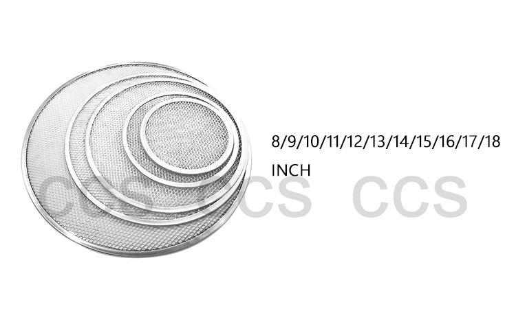 commercial 10 inch pizza bandeja para hornear punch pizza tray moldes para pizzas silver pan with holes