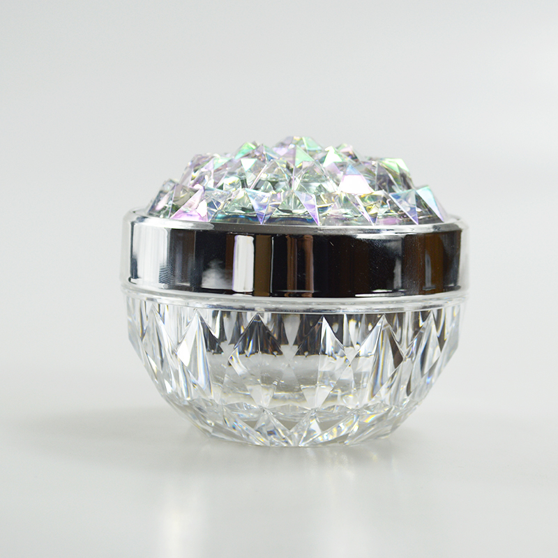 Style Luxury Empty 50g Acrylic Cosmetic Jar Shiny Cream Jar for SKIN CARE