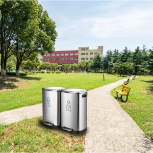 China Recycle 410 Stainless Steel 100 Liter Trash Can wholesale