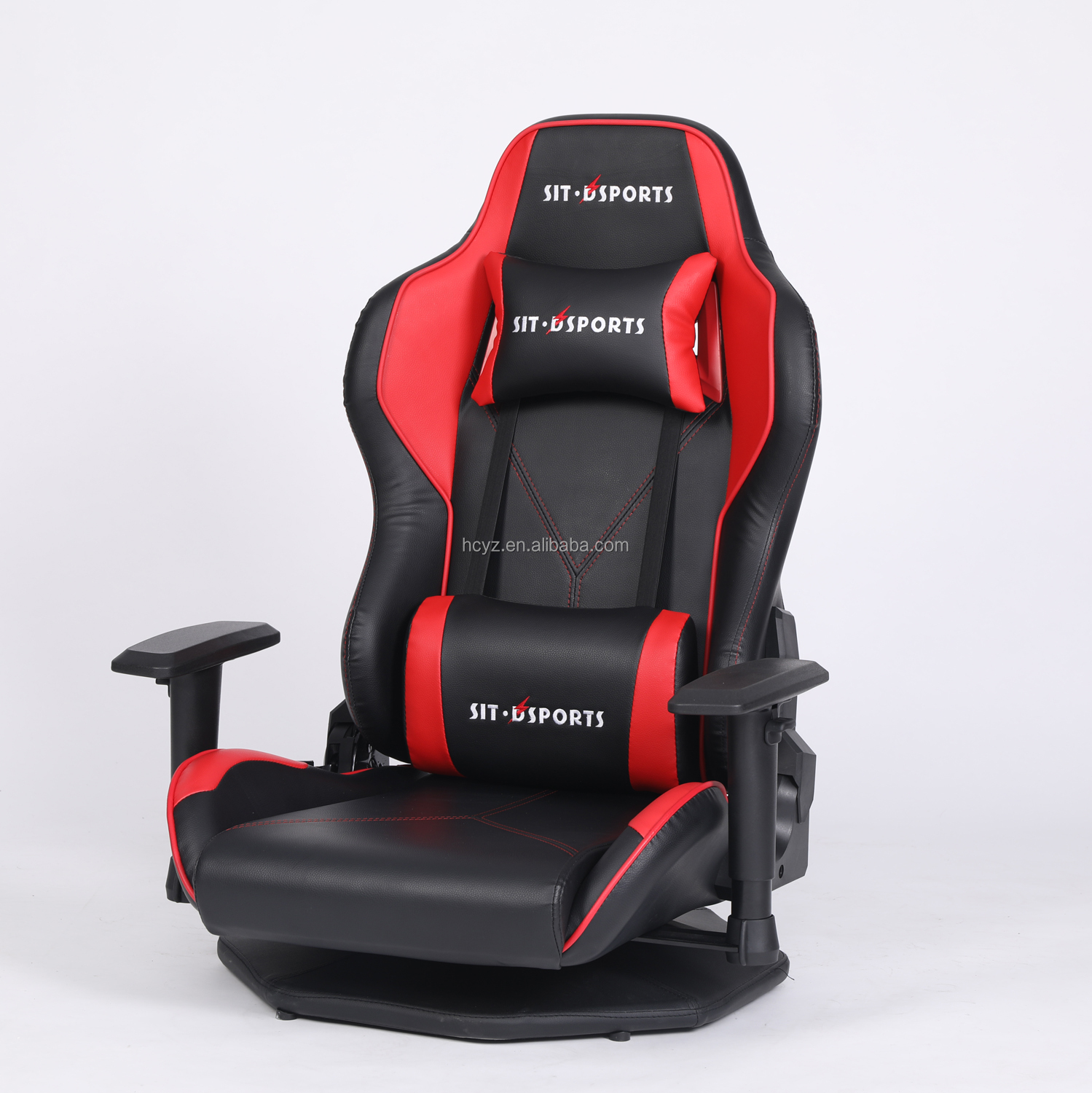 HCYZ Gray PVC Leather Computer Gaming Chair with Rotating Design Affordable and Durable