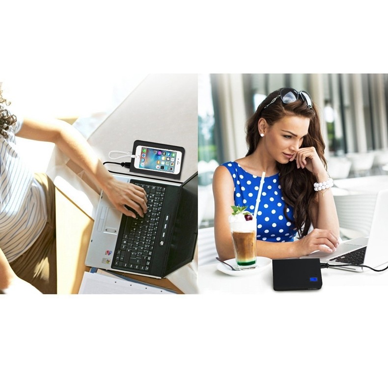 ABS Fireproof Aluminium Alloy AC Laptop Power Bank 220V 24000mAh