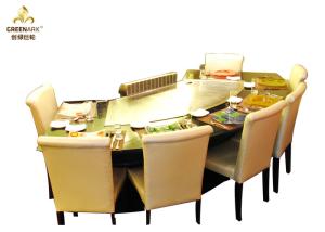 China Food Plaza / Buffet Car Teppanyaki Table Grill OEM Wooden Case Packaging wholesale