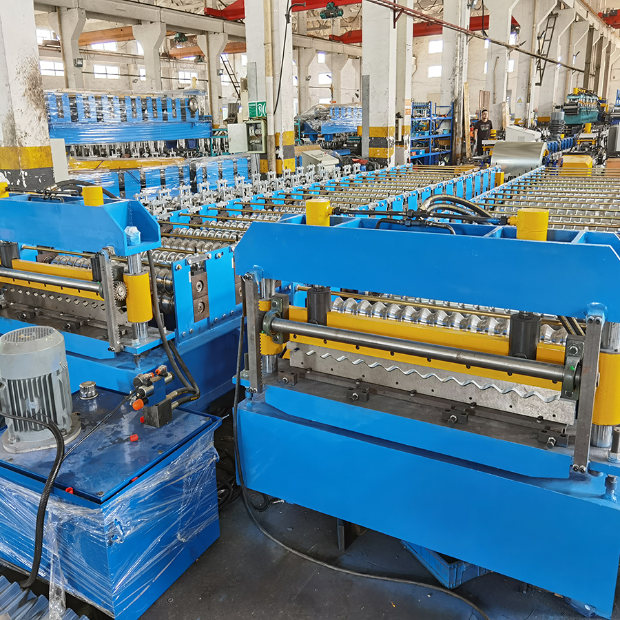 H75 Trapezoidal Roof Sheet Roll Forming Machine For Tile Making
