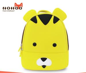 China Yellow Kids Animal Backpack , 3D Kids Cartoon Backpacks Tiger Style wholesale