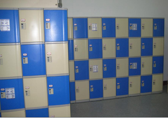 Combination Lock 5 Tier Blue Employee Storage Lockers For The Factory