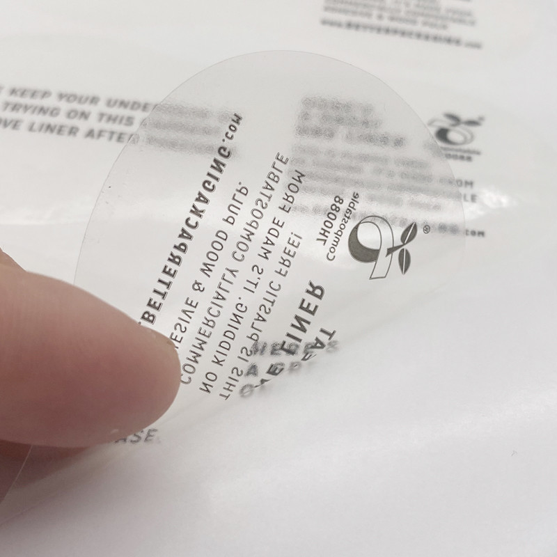 Round Printed Barcode Labels Biodegradable Food Packaging Label Roll