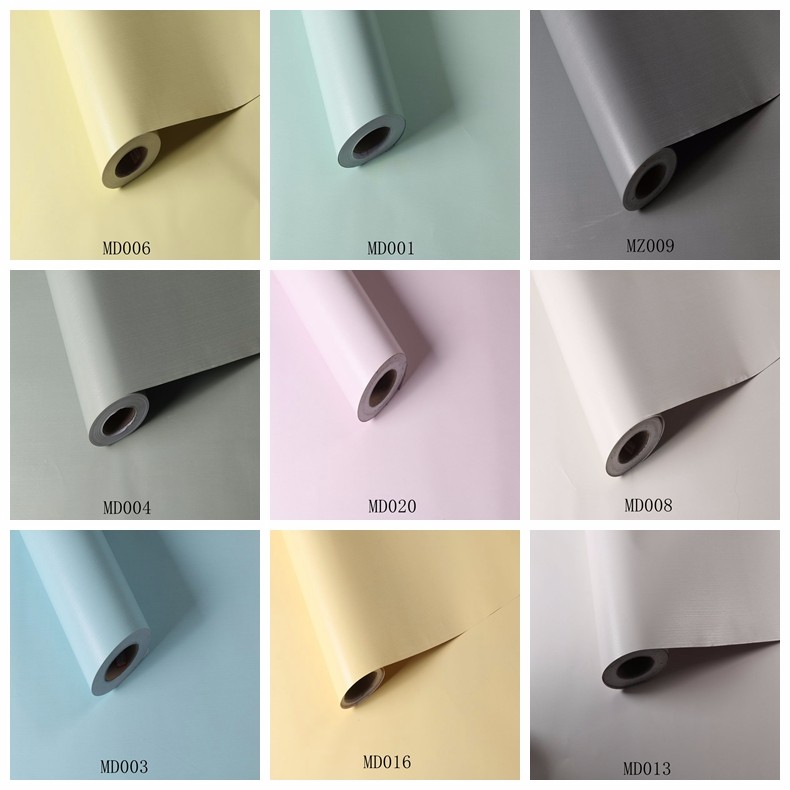 Blue Color Peel and Stick Wallpaper 3d Plain Solid Color Wallpaper for Soundproofing in Home Decoration