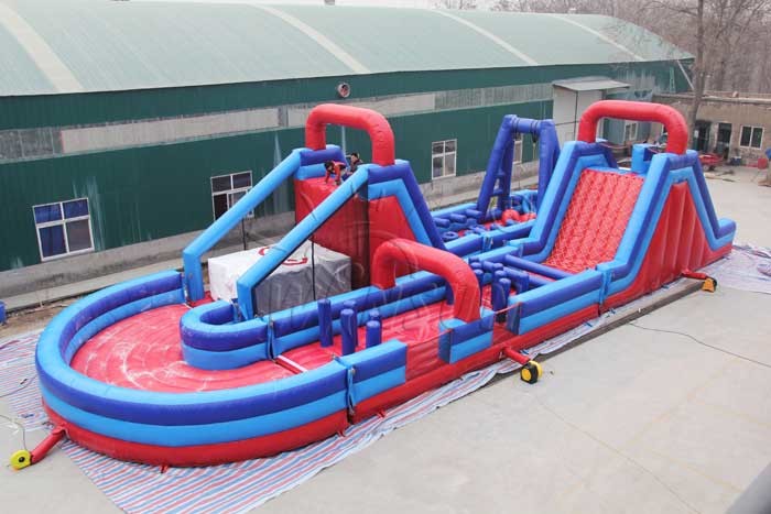 U - Shape Giant Inflatable Outdoor Games , Rugged Warrior Challenge 180 Degree