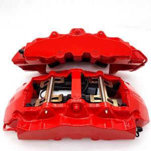 China 355x32mm Disc 8 Pot Brakes 18inch Wheel Red Brake Caliper Set wholesale