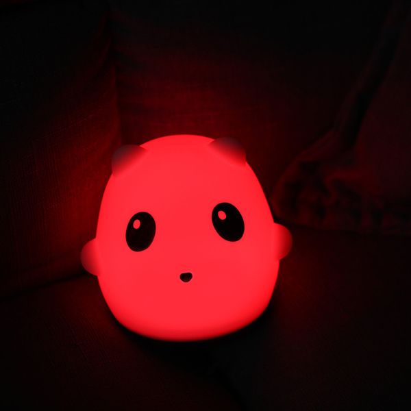 7 Colors Panada LED USB Children Animal Night Light Silicone Soft Cartoon Baby Nursery Lamp Breathing LED Night Light