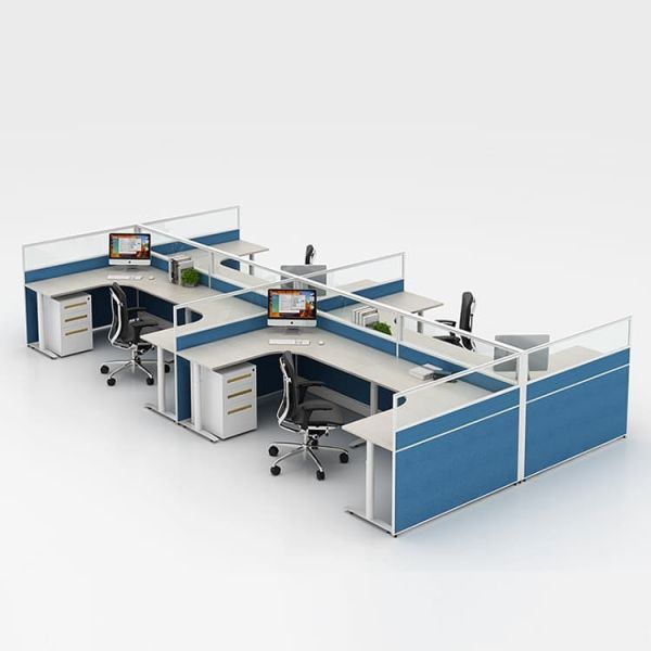 8 Seater Office Workstation Desks Thickness 25mm Modular Cubicle Workstation