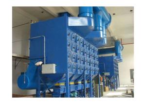 China Blue Color Cartridge Dust Collector 100% Spun Bonded Wide Open Pleat Spacing wholesale