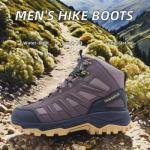 Men's Lightweight Leather Boots Waterproof Stay Dry Comfortable On Hiking Trips