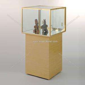 China White Wood Bottome Glass Jewelry Display Cabinet wholesale