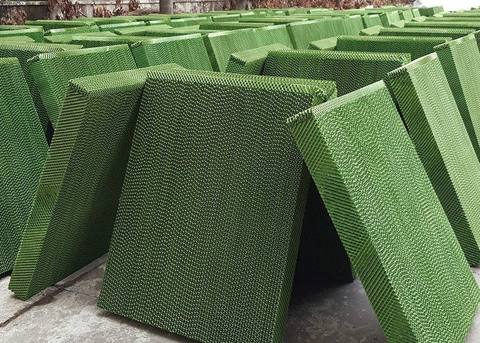 2m Fan And Pad Greenhouse Cooling Pad Green Brown Wet Pad Evaporative Cooling System