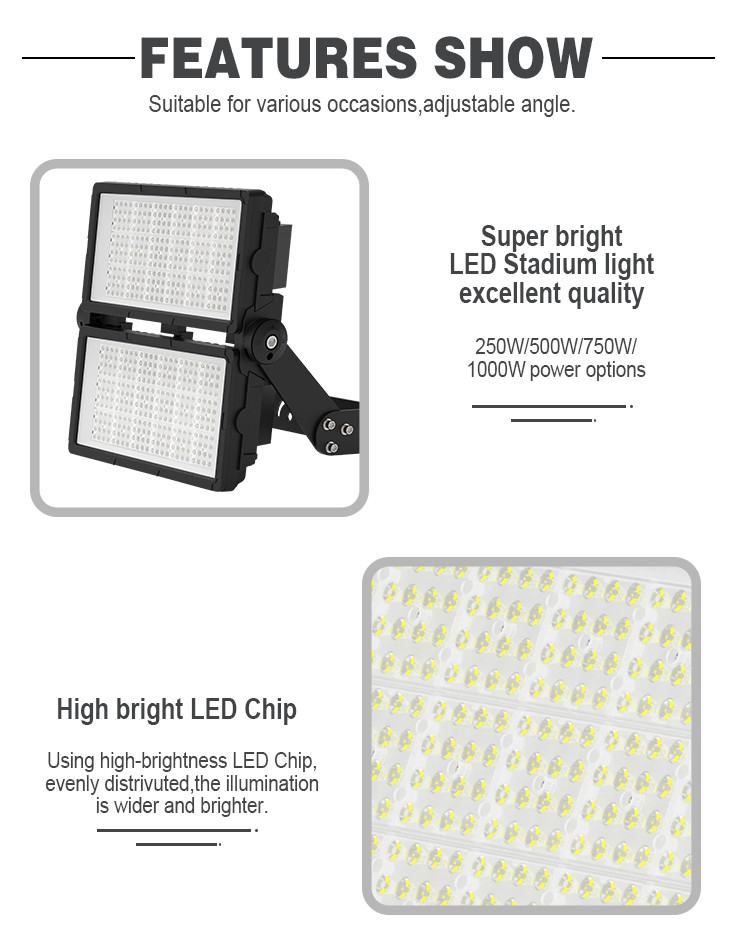 Wall Football Pitch Warm White 200w LED Flood Light 5054 SMD AC 600w 800w