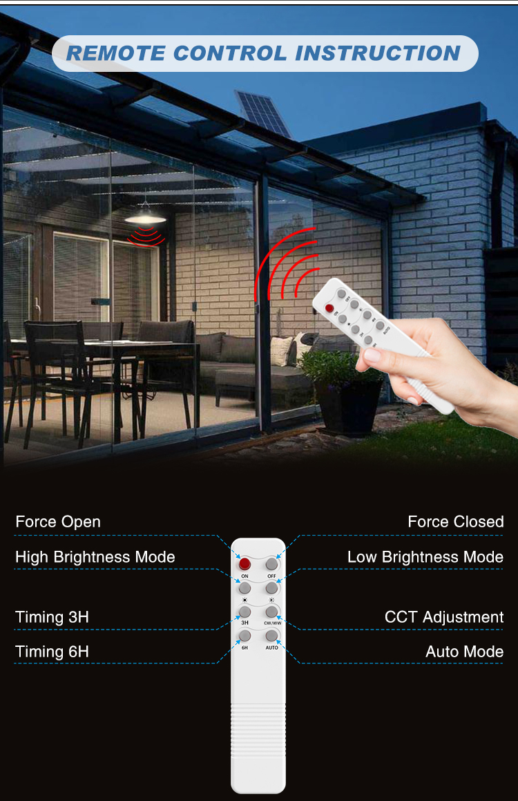 Pendant Smart Solar Powered Led Ceiling Lights With LiFePO Battery up to 13hr Φ268*160mm