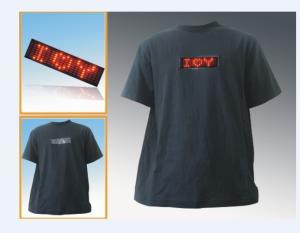 China Flashing LED name badge Promotional T-shirt wholesale